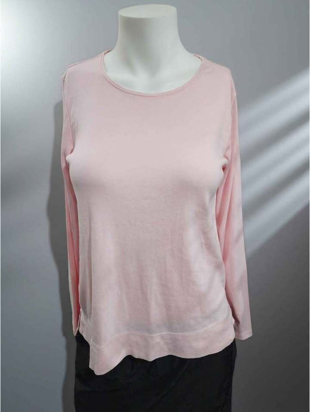 J.Jill Perfect 100% Pima High-Low Long-Sleeve Tee Pink Size S